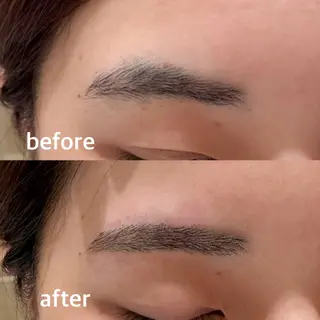 アイブロウ 透明感カラー/顔周り カット/レイヤーにかのヘアスタイル