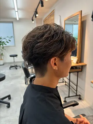 パーマ メンズ フェザーパーマ/韓国 /メンズカット保立のヘアスタイル