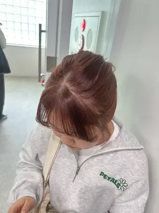 ミディアム カラー ヘアアレンジ 愛結 暖色カラー🎀🩰のヘアスタイル