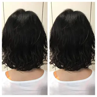 ミディアム パーマ サトウ レンマのヘアスタイル