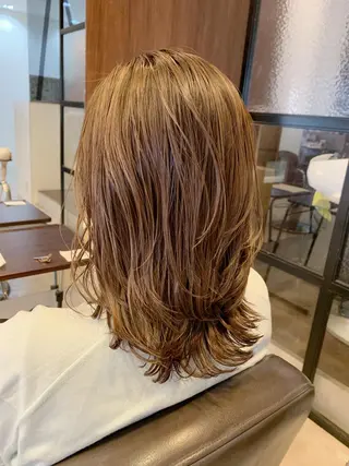 ミディアム メンズパーマ/難波/ 心斎橋　室園亮佑のヘアスタイル