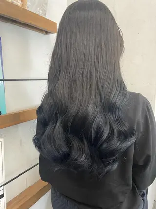 セミロング カラー 難波 茜のヘアスタイル