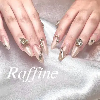ネイル RAFFINE 月🦋🩵のネイルデザイン