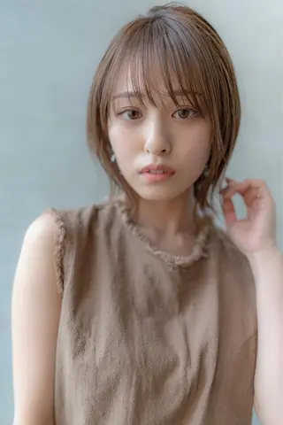 ミディアム カラー RAF TOKYO所属・10月限定モニター 髪質改善美髪矯正のヘアスタイル