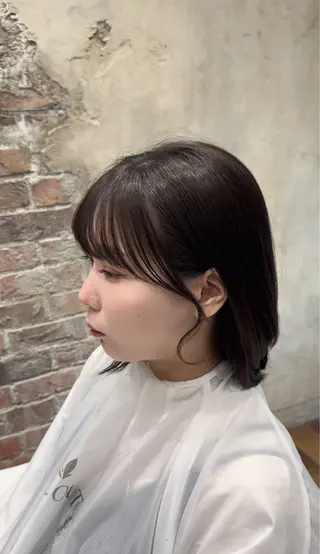ミディアム 新宿/レイヤー 顔周りカット溝手優太のヘアスタイル