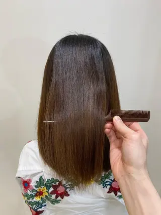 セミロング コテ巻き風パーマ/ 髪質改善/河島恭平のヘアスタイル