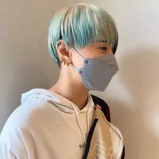 ショート カラー irwi/イルウィ所属・miku🎀門前仲町 ブリーチ・レイヤーのヘアスタイル