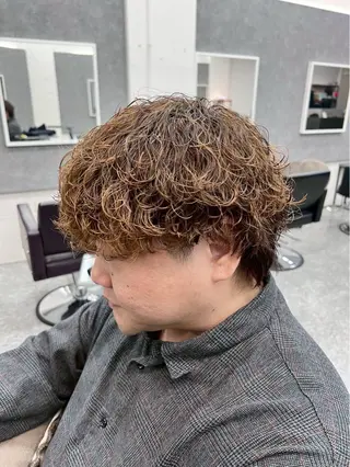 パーマ メンズ 小川 康生のヘアスタイル