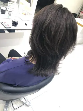 セミロング 岸 保奈美のヘアスタイル