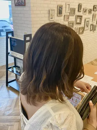 ミディアム 尾崎 優也のヘアスタイル