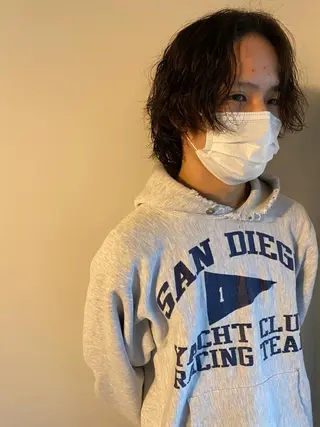 ミディアム パーマ メンズ 🔹YUTA🔹 メンズパーマのヘアスタイル