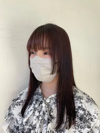 セミロング 木村 架音のヘアスタイル