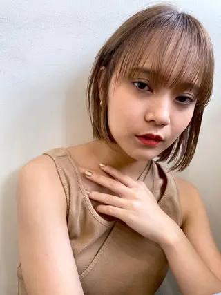 ショート ヘアアレンジ 髪質改善カラー&TR 縮毛矯正/弱酸性矯正のヘアスタイル