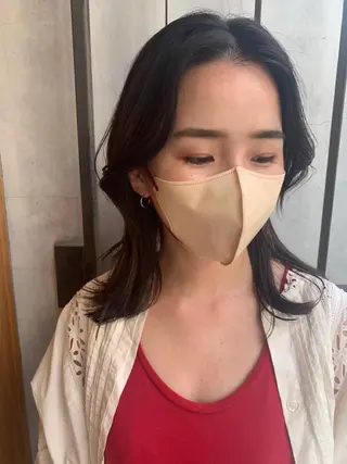 セミロング 艶髪color💎髪 質改善ストレート大吉のヘアスタイル