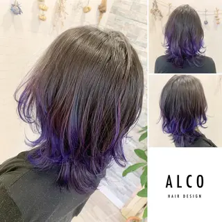 ミディアム カラー ワタイショウタ 髪質改善✨眉毛サロンのヘアスタイル