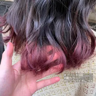ミディアム カラー ノグチ ナツコのヘアスタイル