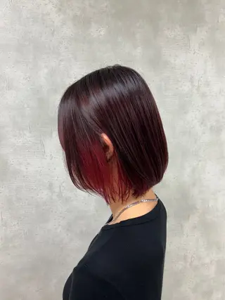 ミディアム カラー 多田 栞里のヘアスタイル