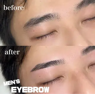 メンズ アイブロウ WHITE  EYE mao🤍🏹のマツエク・マツパデザイン