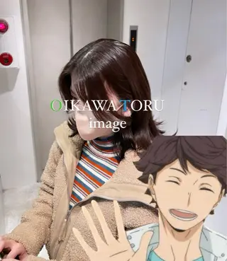 セミロング カラー 声優オタク美容師🎀 𝑹𝑰𝑵𝑶𝑵のヘアスタイル