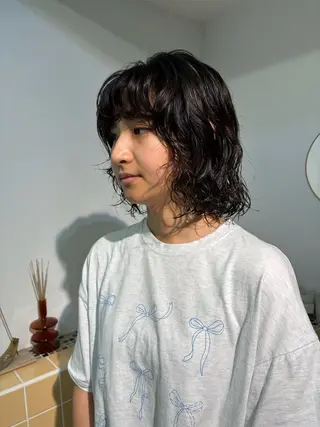 ミディアム パーマ sakura🌸 レイヤー/韓国ヘアのヘアスタイル