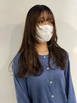 ロング silo所属・silo MOKA 顔周りカット🦦のヘアスタイル