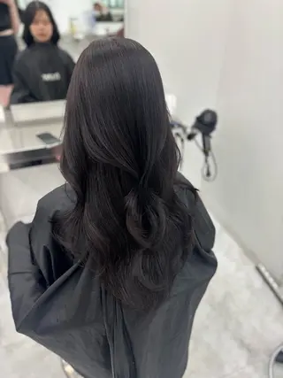 ロング カラー 韓国風暗髪ヘア🤍 🫧MIREIのヘアスタイル