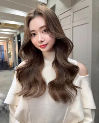 ロング 栄ハイトーン/ 透明感/中園薪のヘアスタイル