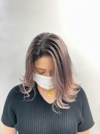 ミディアム 🌟髪質改善ケアカラ ー美髪縮毛矯正y🌟のヘアスタイル