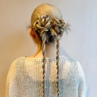 ロング ヘアアレンジ ヘアアレンジ 🌻あやみん🌻のヘアスタイル