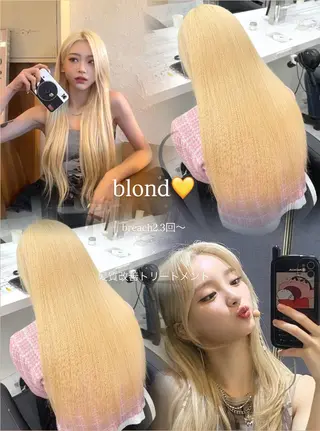 ロング カラー モテ髪💕ハイトーン yuriaのヘアスタイル