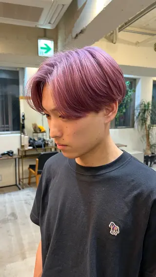 メンズ 韓国レイヤーカット/ ハイトーン/マアヤのヘアスタイル