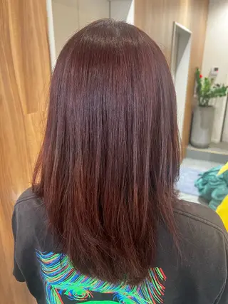 セミロング カラー トーンアップ🦢 ユメのヘアスタイル