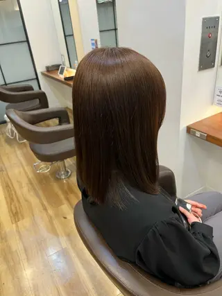 ミディアム カラー のりなが れおのヘアスタイル