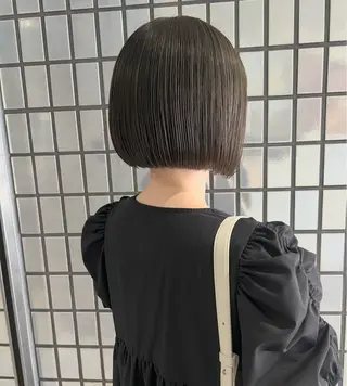 ショート カラー akane/ボブ /オリーブ/ブラウンのヘアスタイル