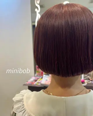 ショート ぷつっとボブ/ちゅる ピンク/mika☆のヘアスタイル