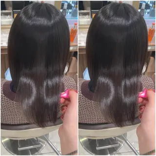 ミディアム パーマ 全席個室　暖色カラー Zina松園優香🌸のヘアスタイル