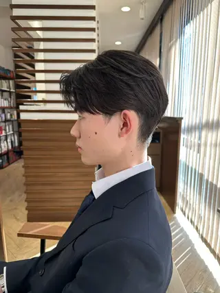 ショート メンズ メンズ特化/フェザー パーマ 和哉のヘアスタイル