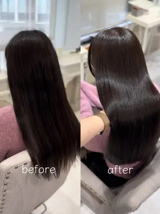 ロング 神戸で縮毛矯正/髪質 改善/お任せくださいのヘアスタイル