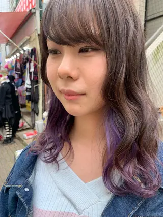 セミロング カラー パーマ ヘアアレンジ ネイル マツエク・マツパ nico  原宿所属・nico【代表】 市川　拓也のヘアスタイル