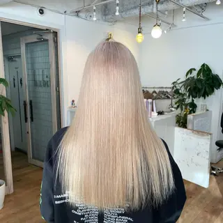 ロング カラー 🇰🇷ハイトーン× 韓国レイヤー레이어드のヘアスタイル