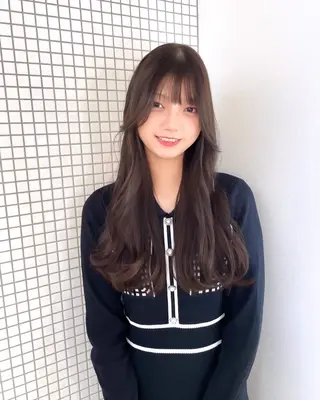 ロング カラー ren ボブロブ/ミディアムのヘアスタイル