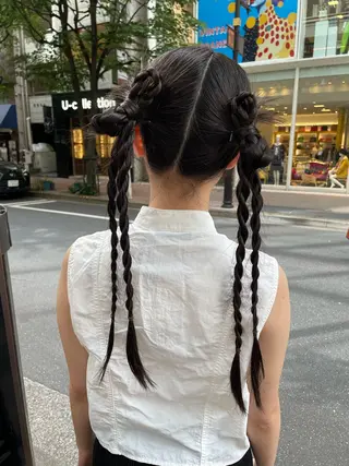 ロング ヘアアレンジ 暖色レイヤー 🥀REIRIのヘアスタイル