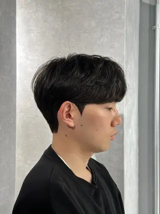 ショート パーマ メンズ ダウンパーマ/カルマ パーマ/大阪韓国ヘアのヘアスタイル
