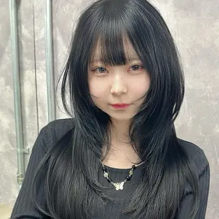 セミロング ブリーチなしカラー/ 髪質改善　　佐藤 豪のヘアスタイル