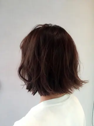 ショート ミディアム カラー 韓国ヘア✨グレージュ カラーasamiのヘアスタイル