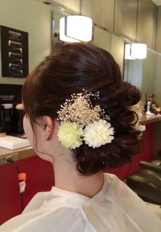 ヘアアレンジ セミロング D/i所属・4店舗フリーランスⅠ Y/no〈夜のスパ〉のヘアスタイル