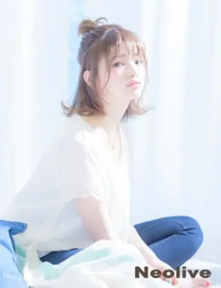ミディアム ✨店長 鈴木輝✨のヘアスタイル