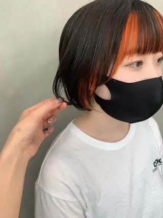 ショート カラー ブームボックス所属・🐝ハイトーンカラー hachi🐝のヘアスタイル