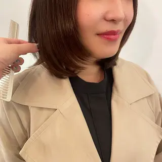 ミディアム カラー TIECHEL所属・韓国ナチュラル・ ベージュ/落合夏希のヘアスタイル