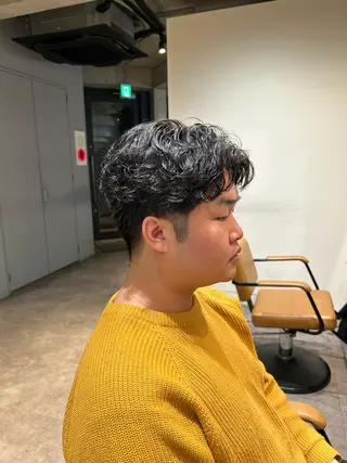 パーマ メンズ 葉月/ボブ/ 透明感カラー／中目黒のヘアスタイル